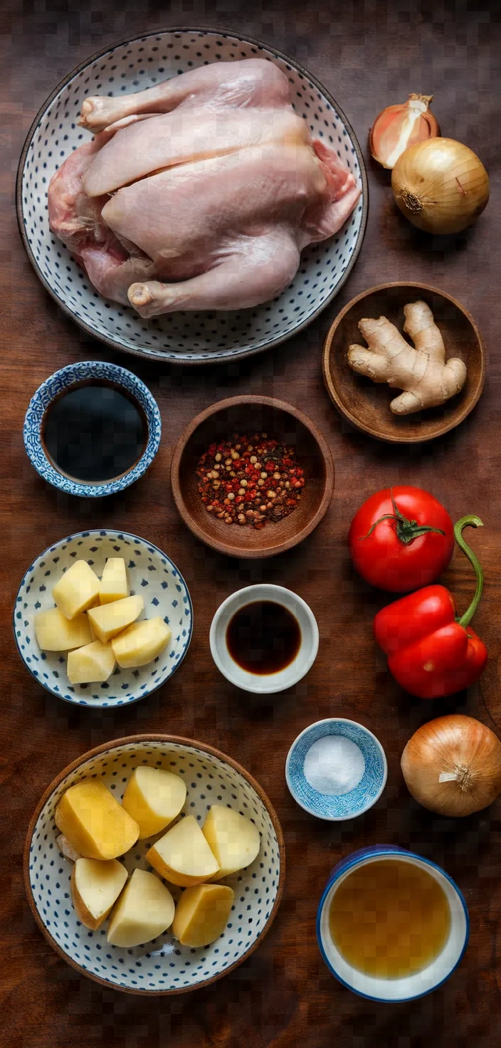 Ingredients photo for Big Plate Chicken Danpanji Recipe