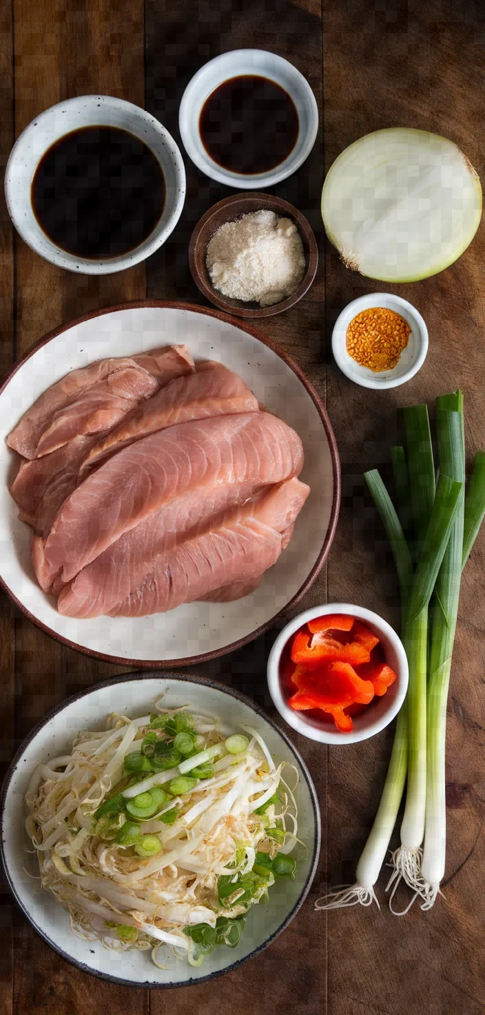 Ingredients photo for Chicken Chow Fun Recipe