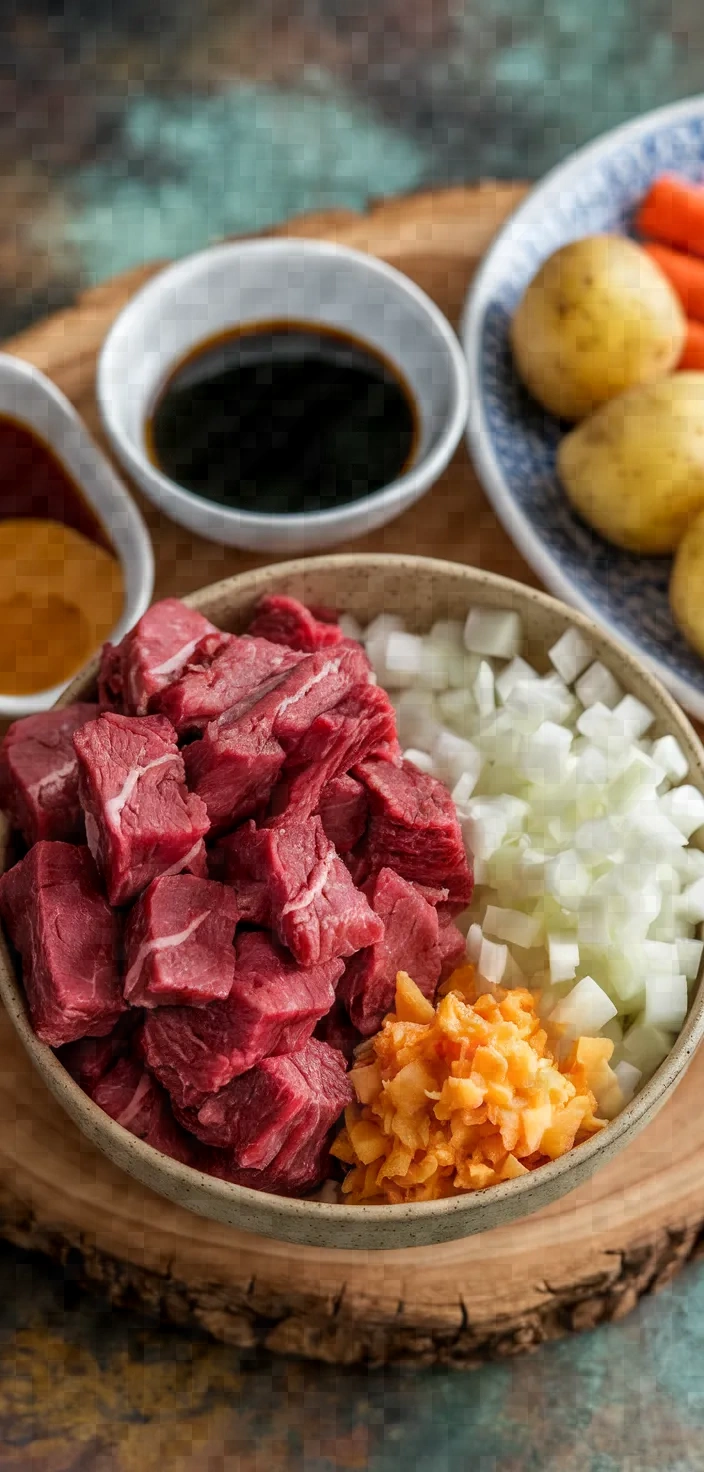 Ingredients photo for Chinese Spiced Beef Potato Stew Recipe