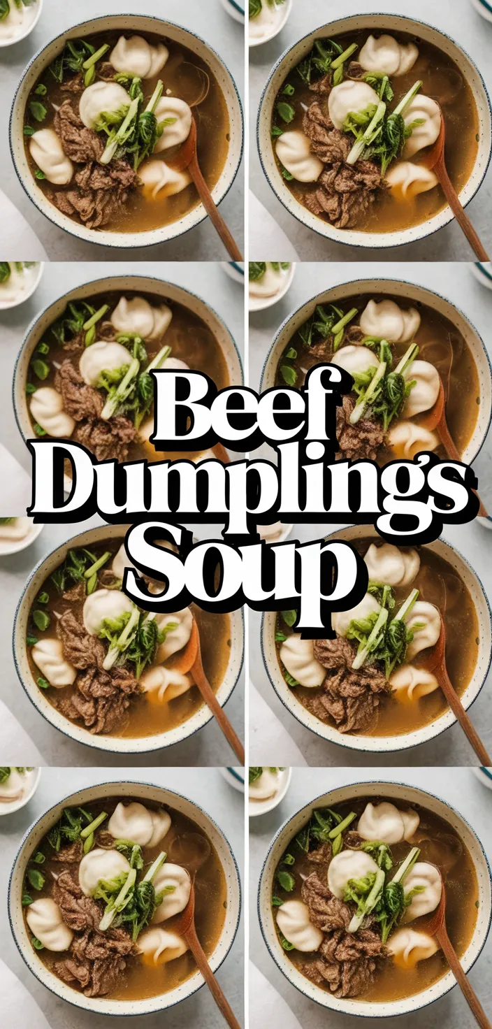 A photo of Beef Dumplings Soup Recipe