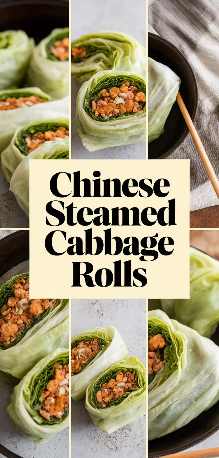 A photo of Chinese Steamed Cabbage Rolls Recipe