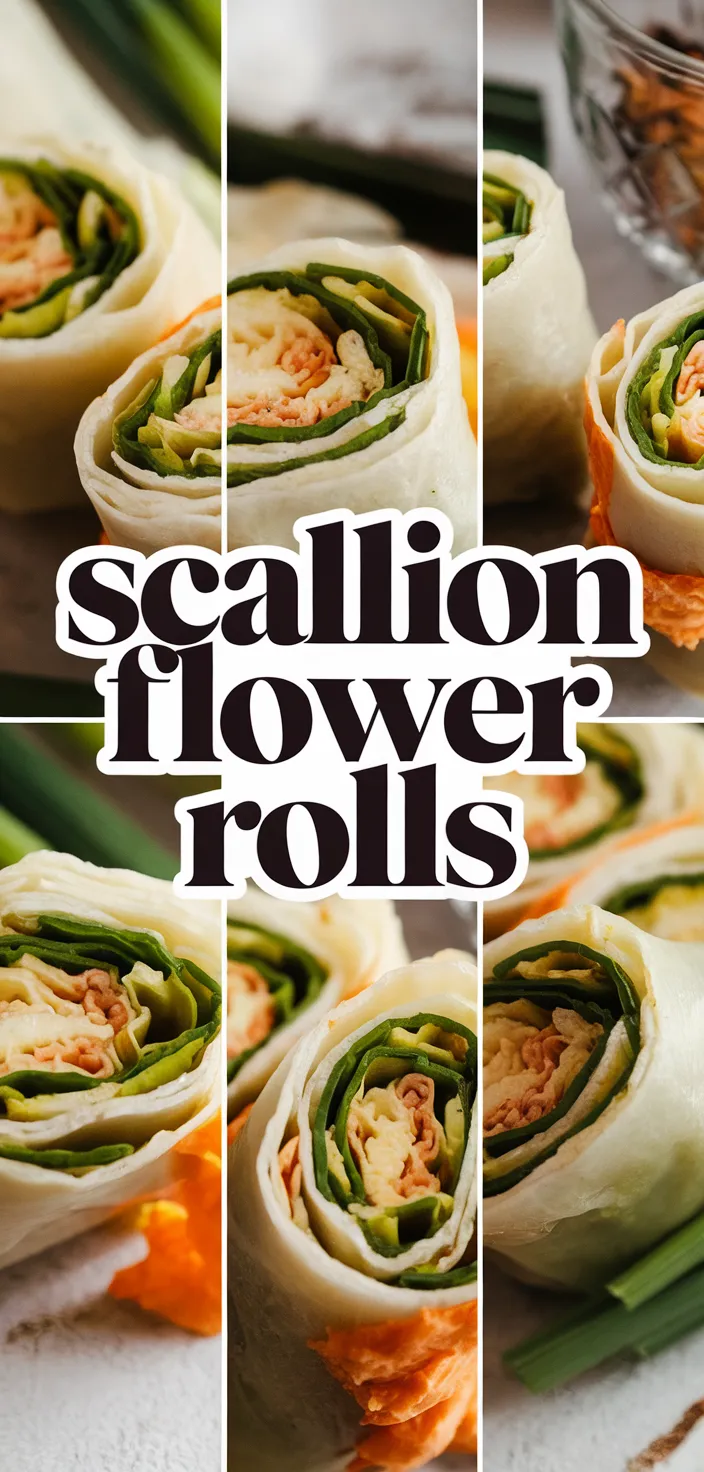 A photo of Scallion Flower Rolls Recipe