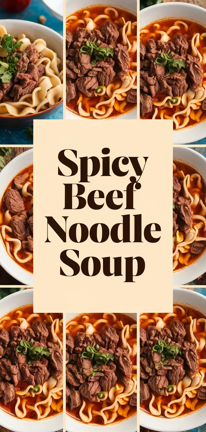 A photo of Spicy Beef Noodle Soup Recipe