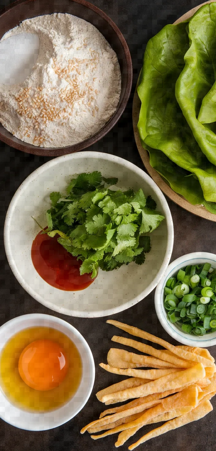 Ingredients photo for Jian Bing Chinese Crepes Recipe