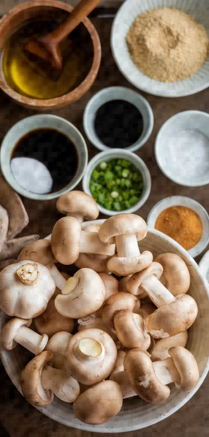 Ingredients photo for King Oyster Mushroom Garlic Sauce Recipe