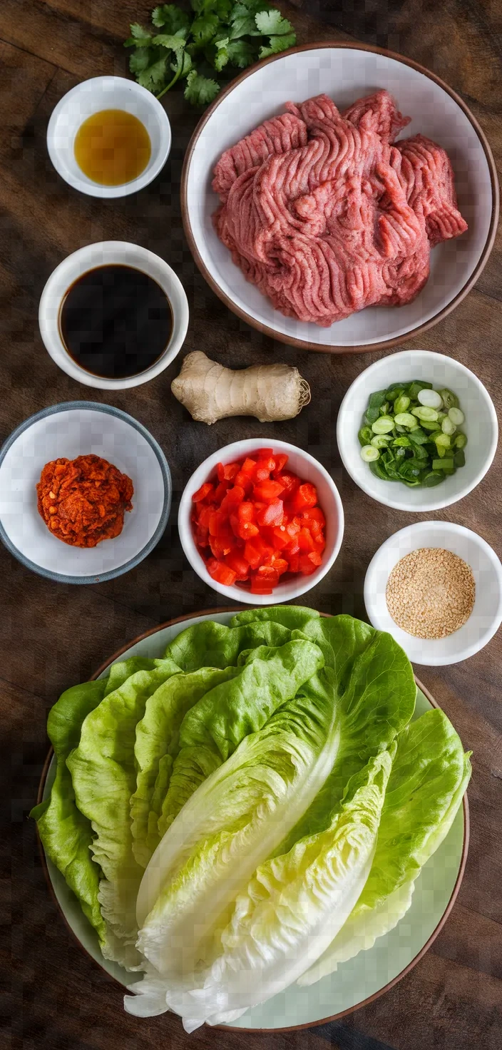 Ingredients photo for Lettuce Wraps Sichuan Style Recipe