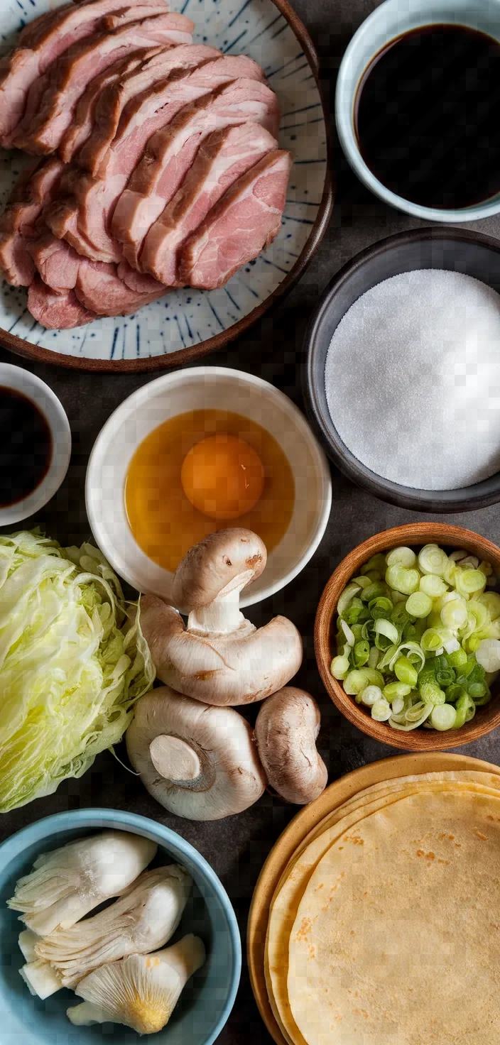 Ingredients photo for Moo Shu Pork Recipe