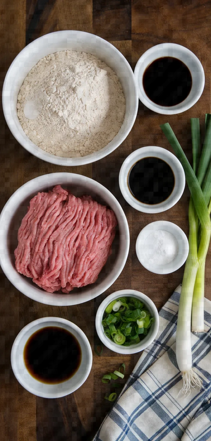 Ingredients photo for Pan Fried Pork Buns Recipe