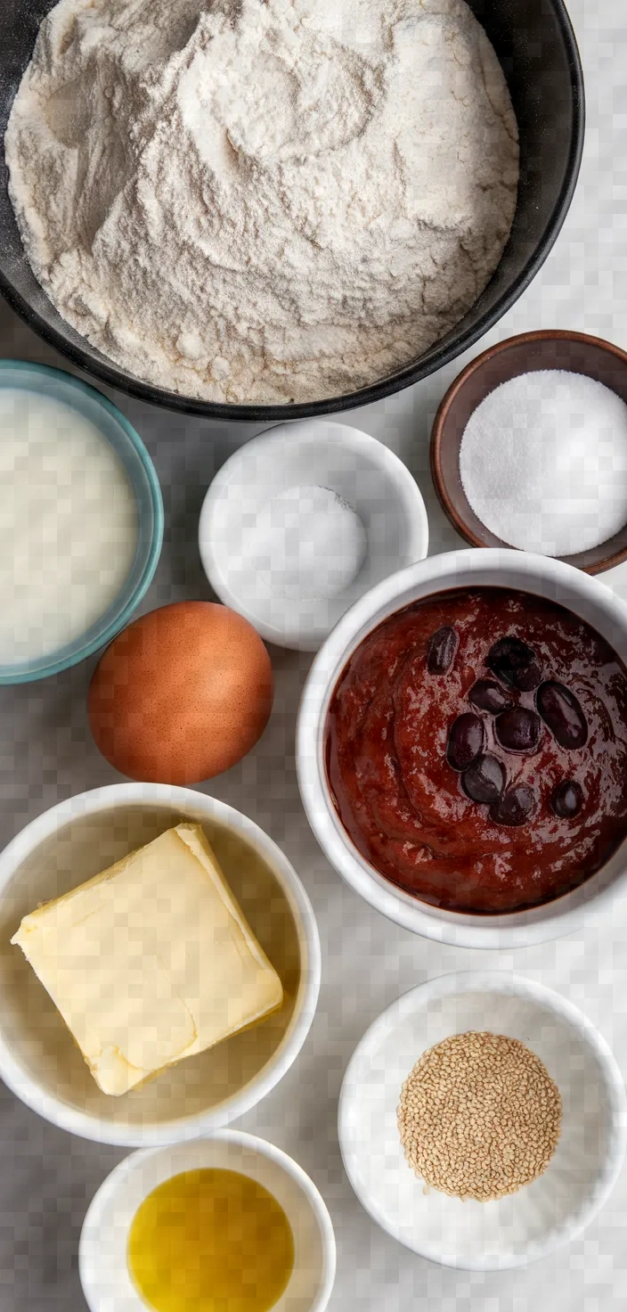 Ingredients photo for Red Bean Buns Recipe