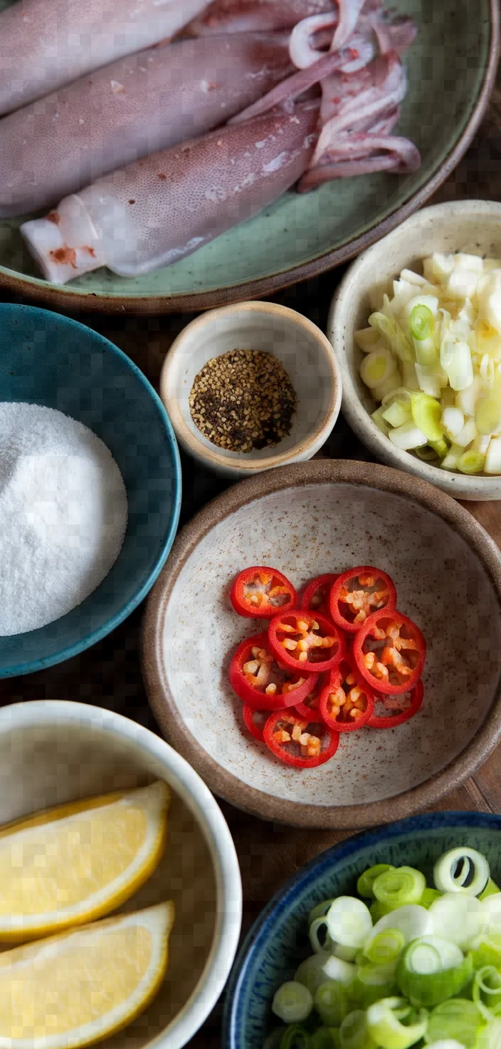 Ingredients photo for Salt Pepper Squid Recipe