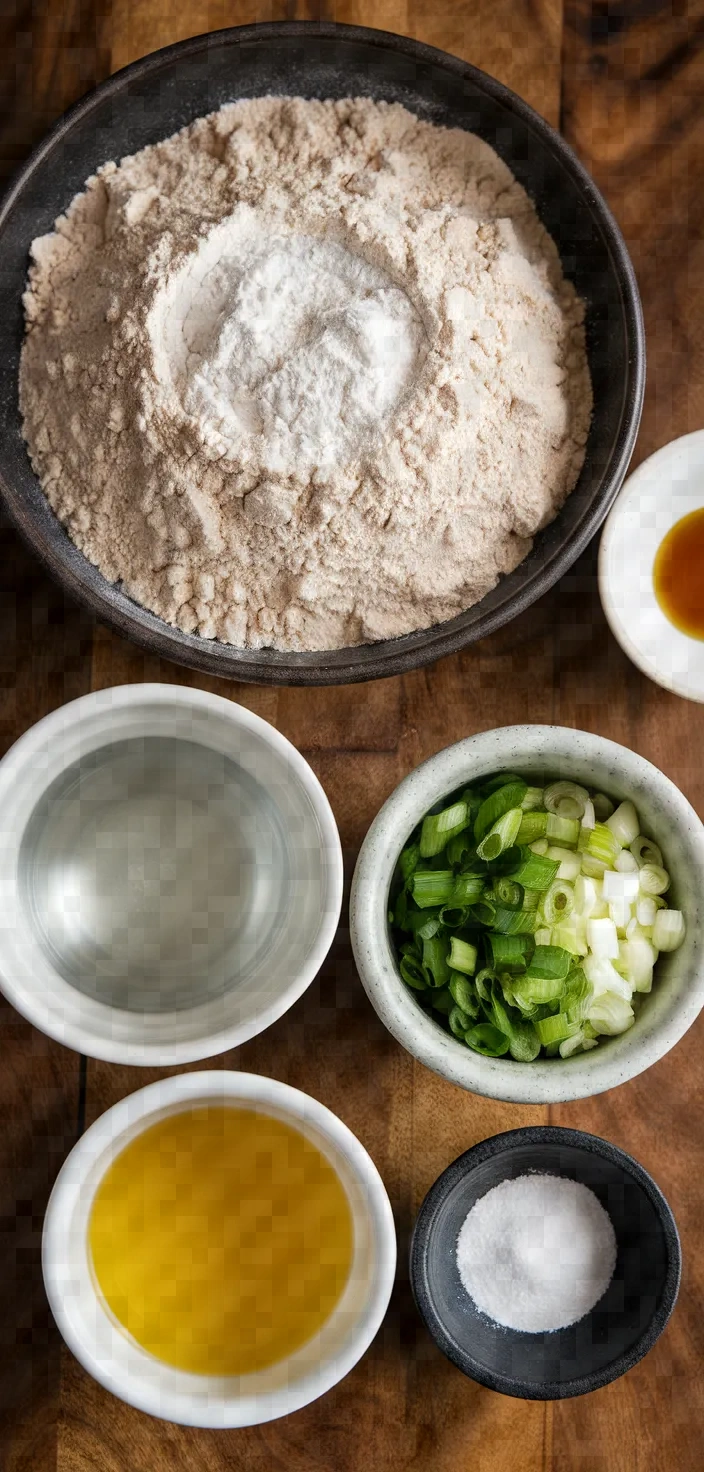 Ingredients photo for Scallion Flower Rolls Recipe