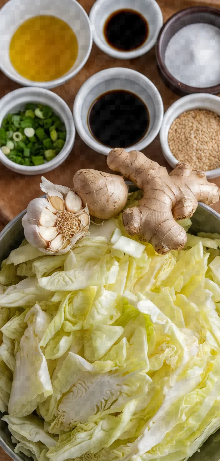 Ingredients photo for Stir Fried Napa Cabbage Recipe