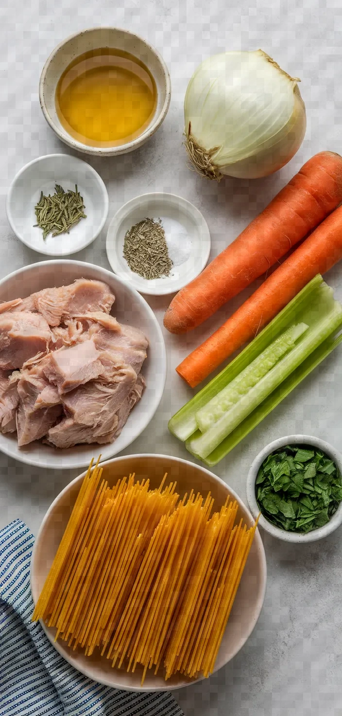 Ingredients photo for Turkey Noodle Soup Recipe