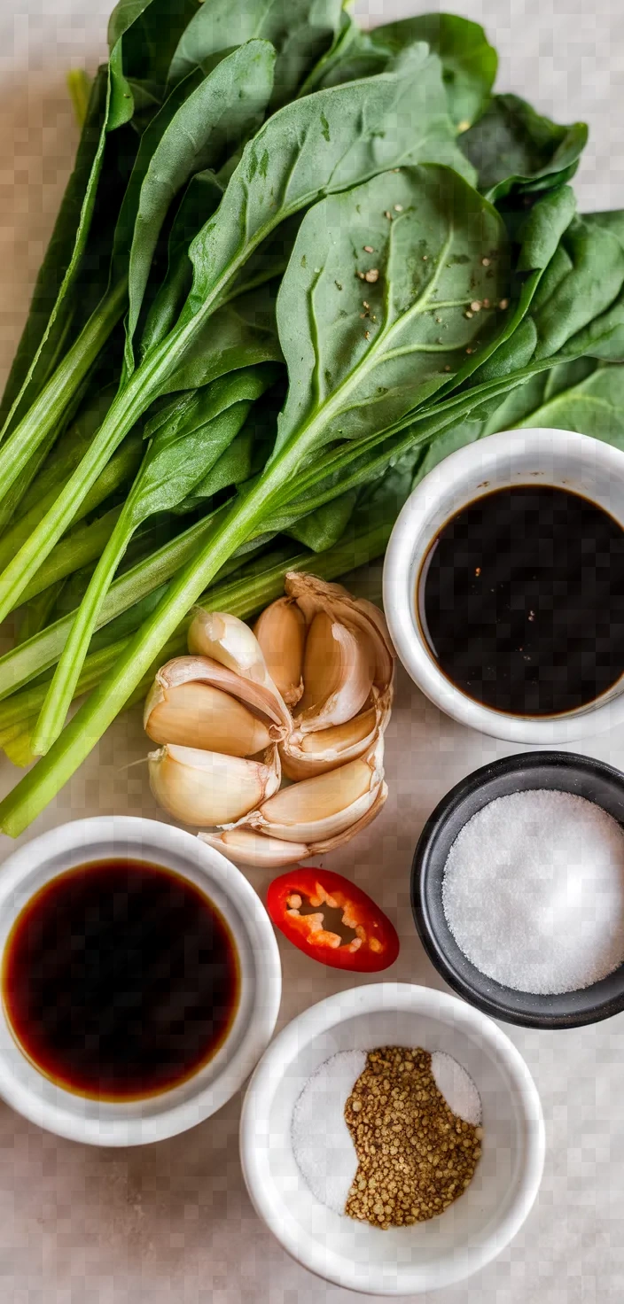 Ingredients photo for Water Spinach Stir Fry Recipe