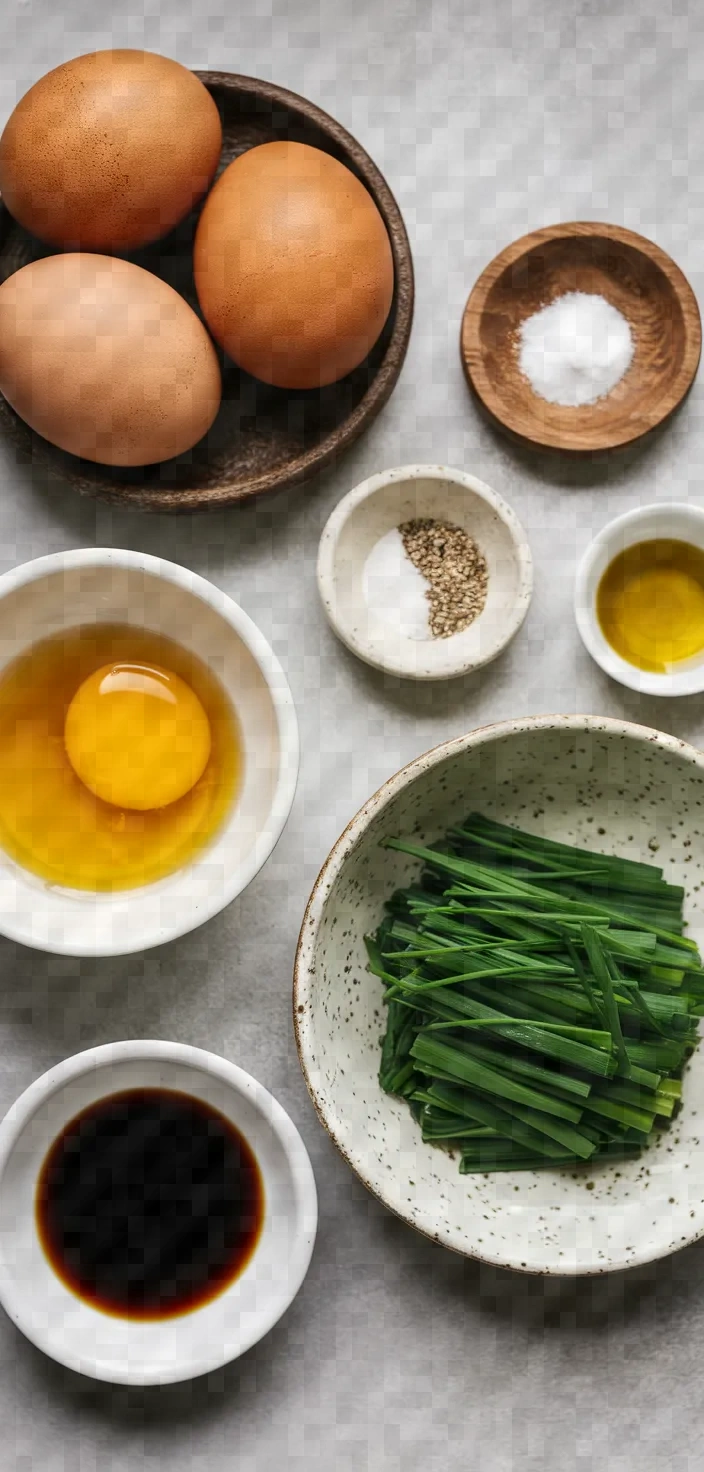 Ingredients photo for Chinese Chive Egg Recipe