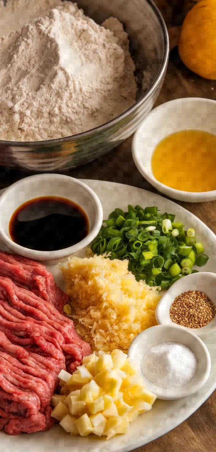 Ingredients photo for Chinese Meat Pies Recipe