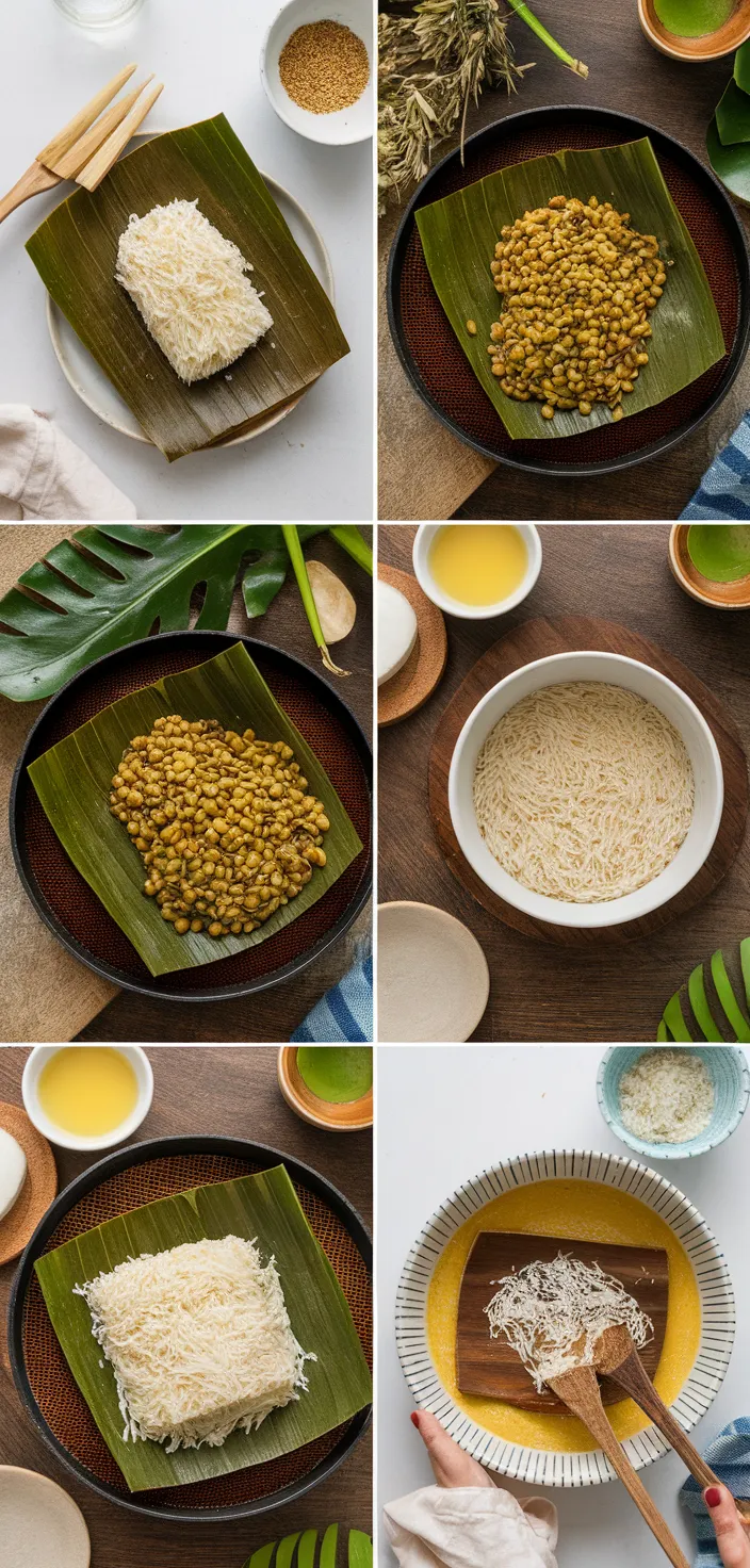 A photo of Leaf Wrapped Sticky Rice Cake Recipe