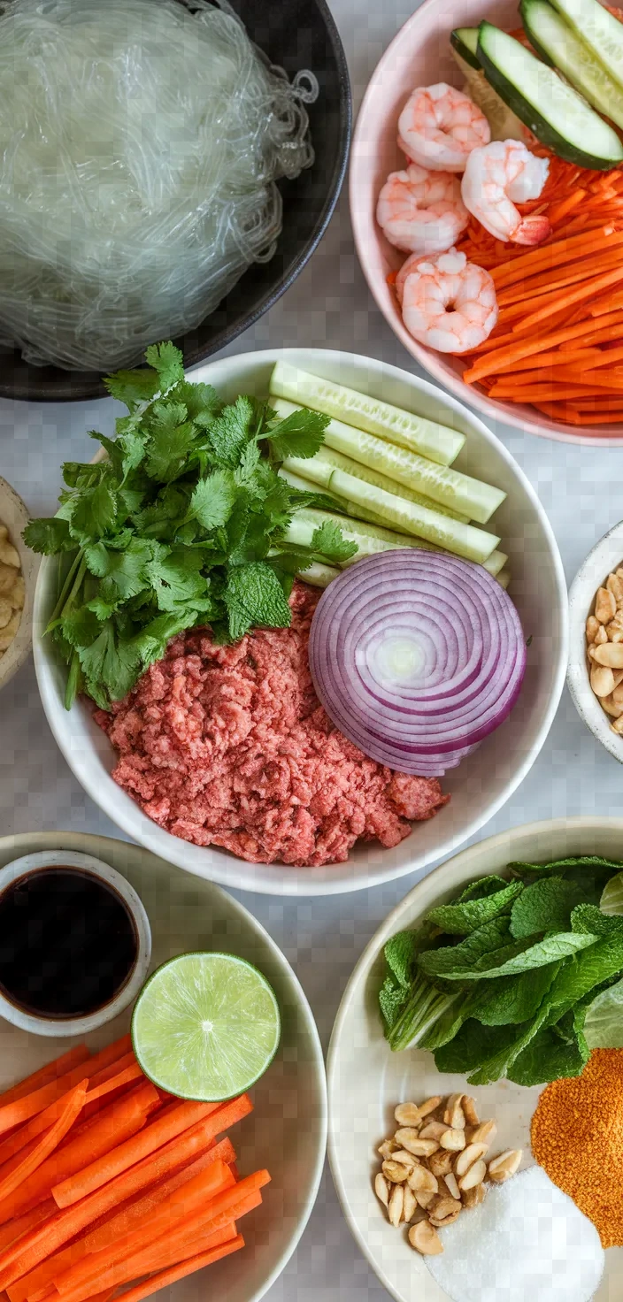 Ingredients photo for Glass Noodle Salad Recipe