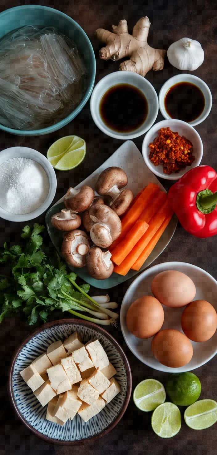 Ingredients photo for Hot Sour Glass Noodle Soup Recipe