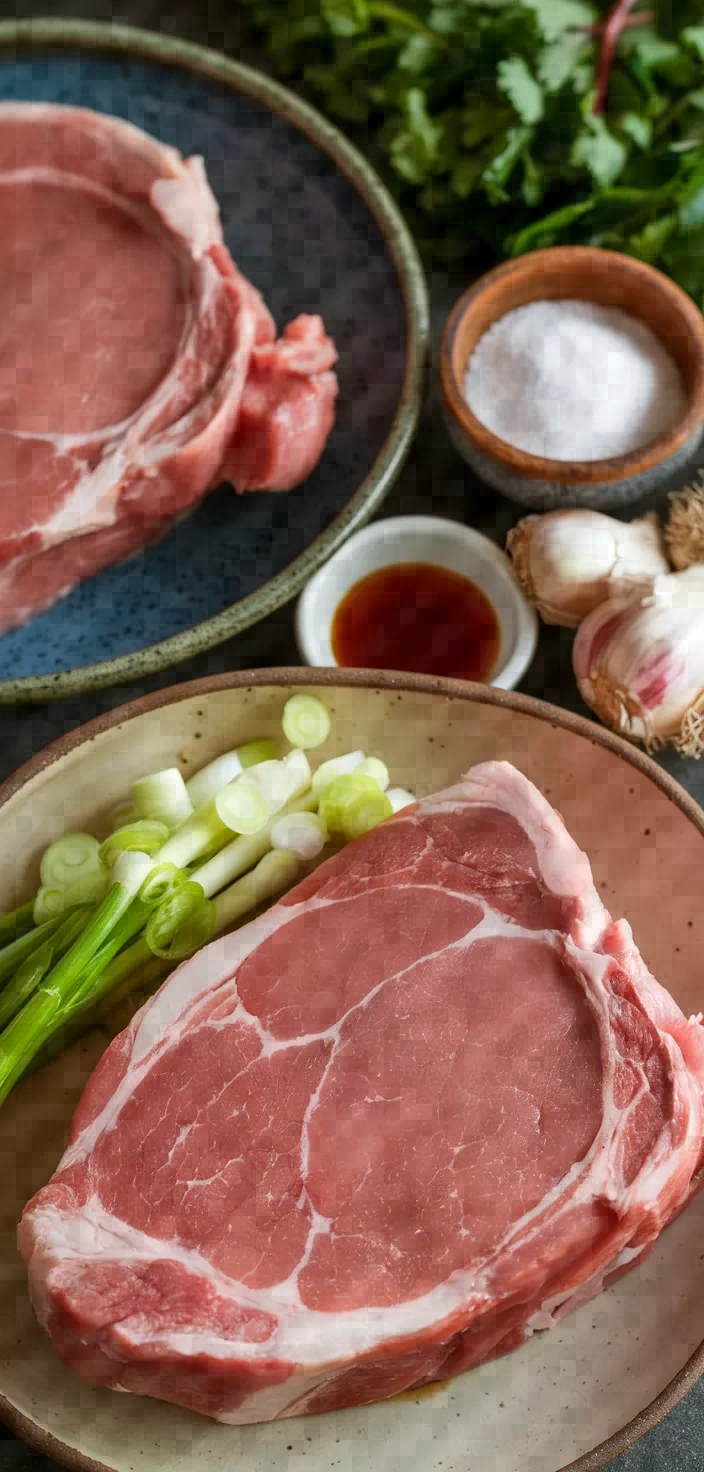 Ingredients photo for Scallion Pork Chops Recipe