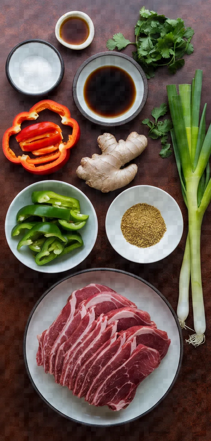 Ingredients photo for Spicy Cumin Lamb Stir Fry Recipe