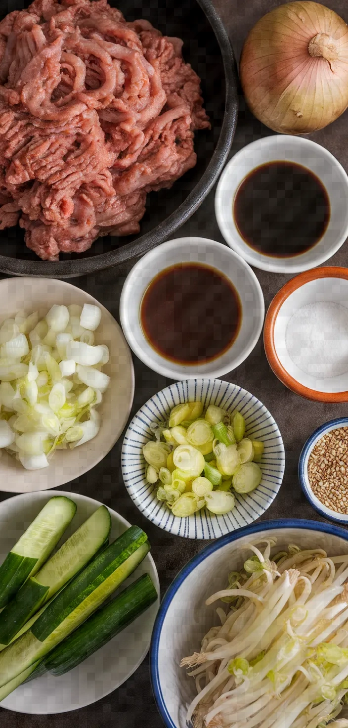 Ingredients photo for Zha Jiang Mian Recipe