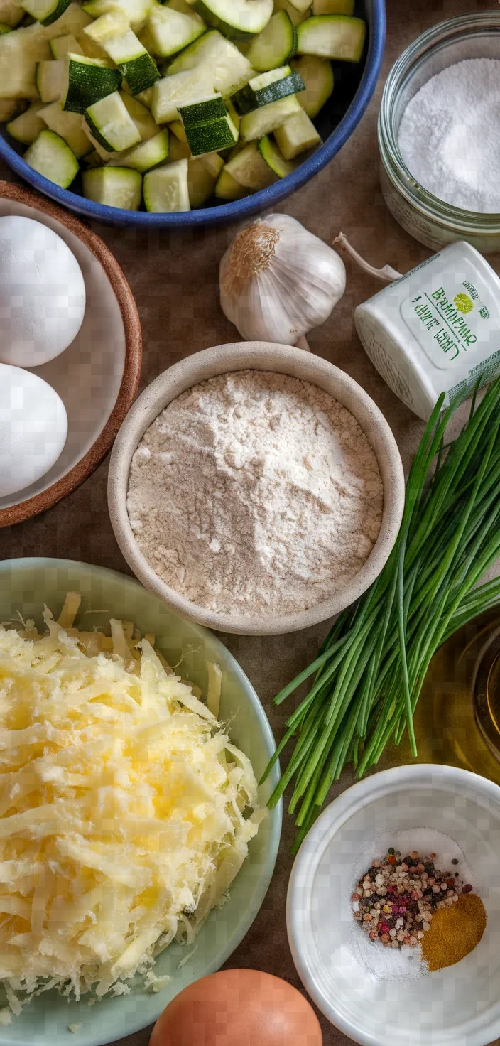 Ingredients photo for Zucchini Pancakes Recipe