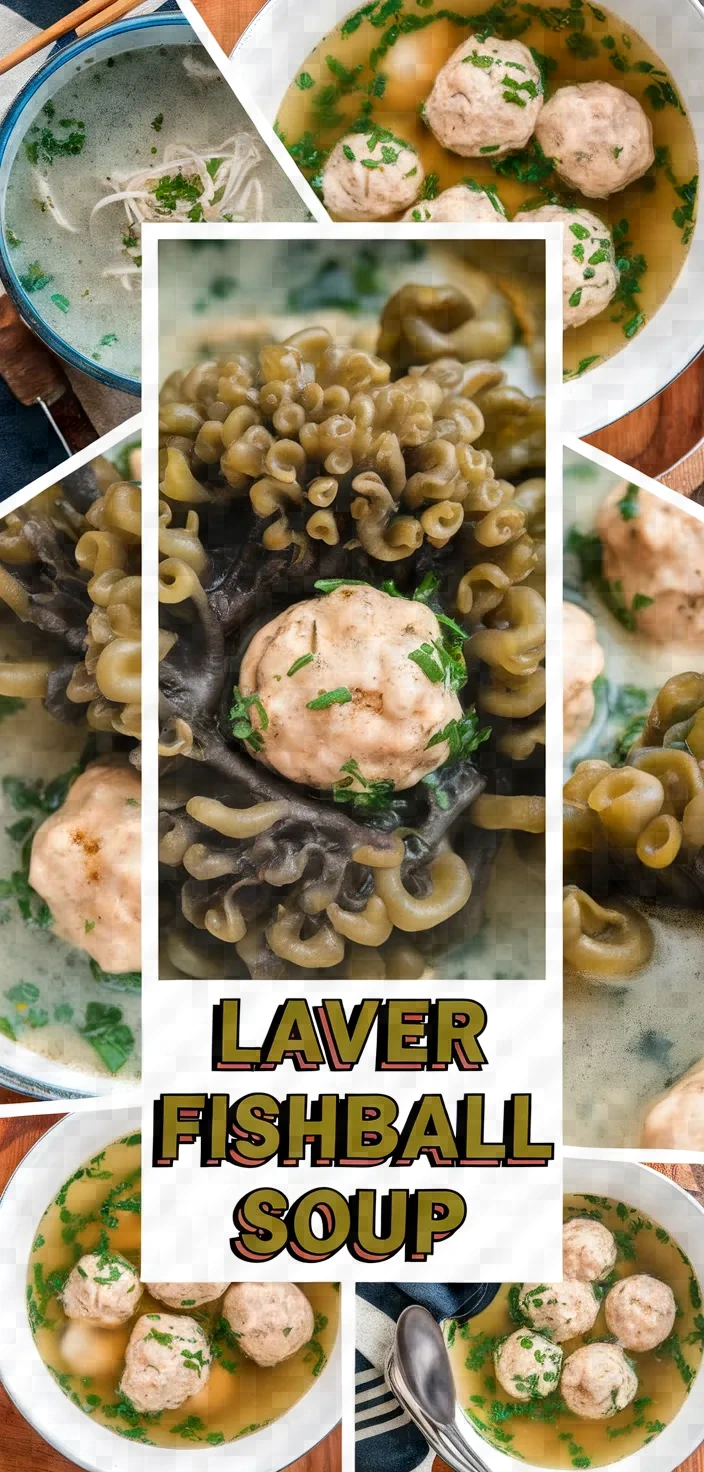 A photo of Laver And Fishball Soup Recipe