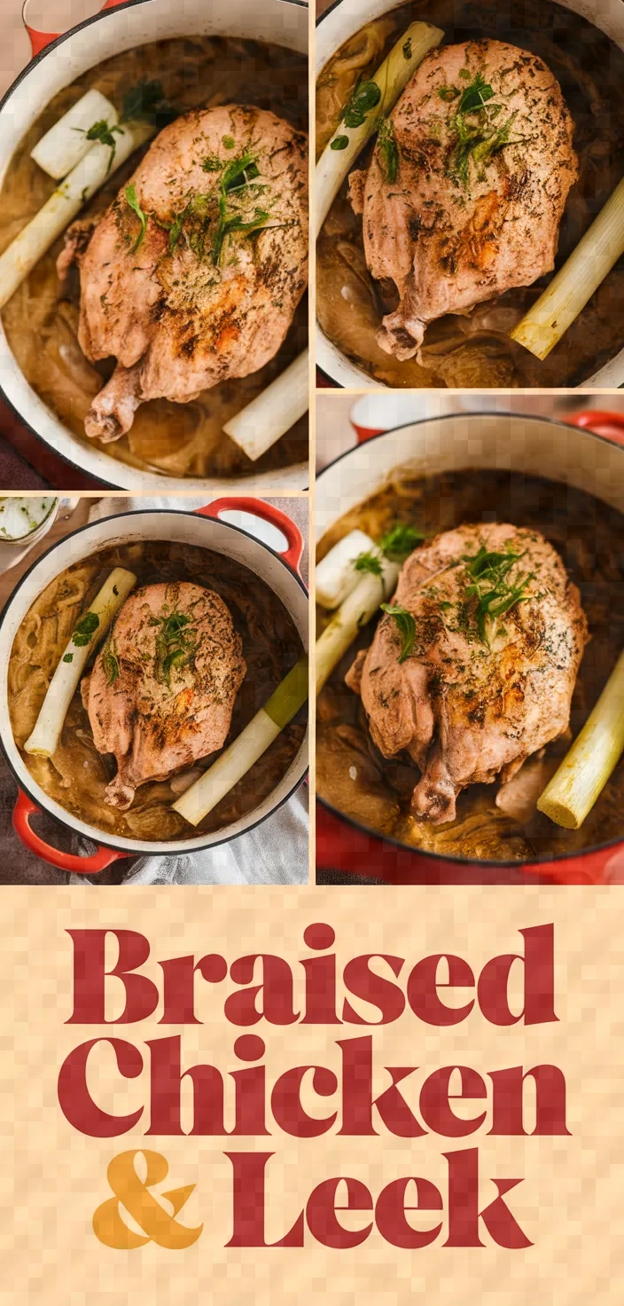 A photo of Pot Braised Chicken With Leek Recipe