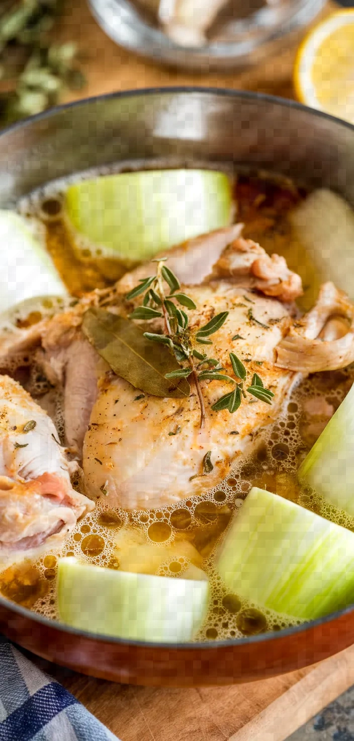Ingredients photo for Pot Braised Chicken With Leek Recipe
