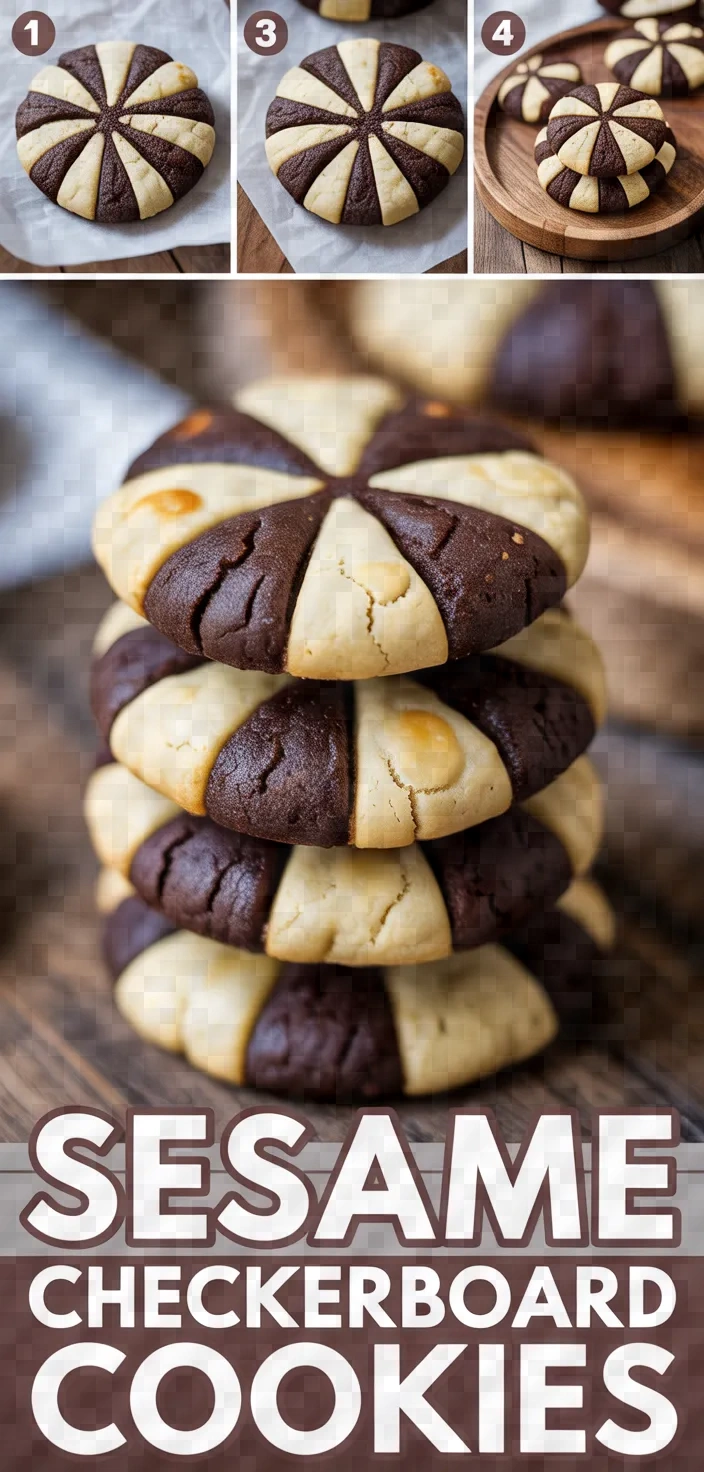 A photo of Sesame Checkerboard Cookies Recipe