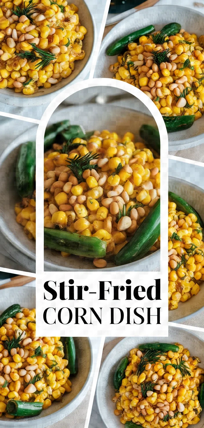 A photo of Stir Fried Corn With Pine Nuts Recipe