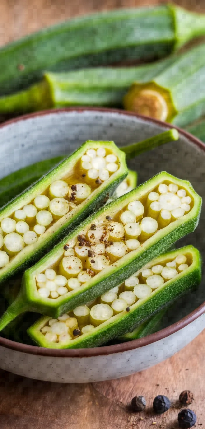 Ingredients photo for Four Ingredient Okra Stir Fry Recipe
