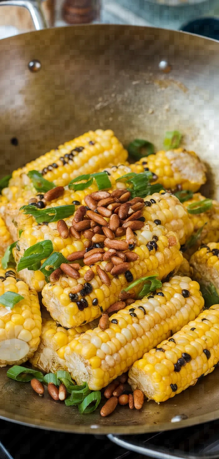 Stir Fried Corn With Pine Nuts Recipe