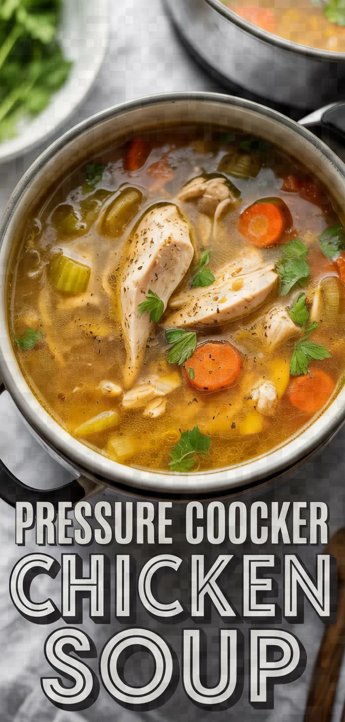 A photo of Pressure Cooker Chicken Soup Recipe