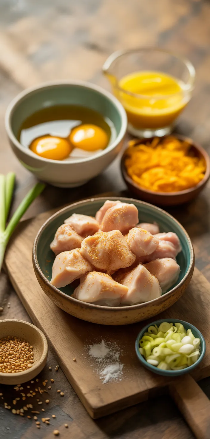 Ingredients photo for Homemade Orange Chicken Recipe