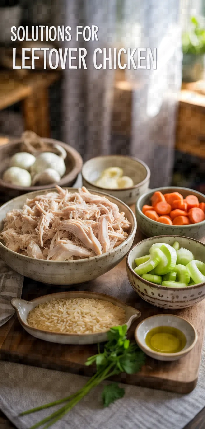 Ingredients photo for Solutions For Leftover Chicken Recipe